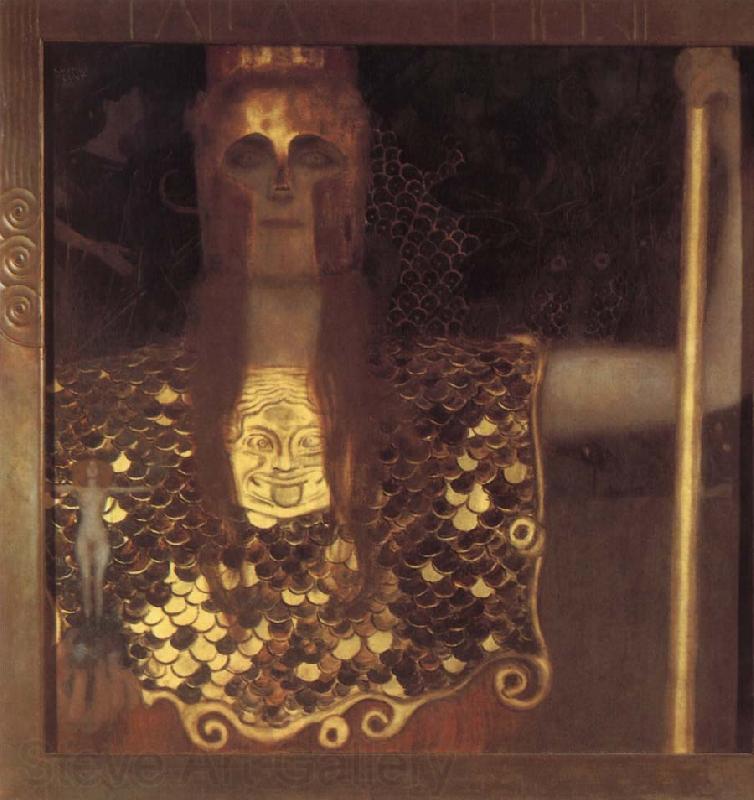 Gustav Klimt Pallas Athena Norge oil painting art